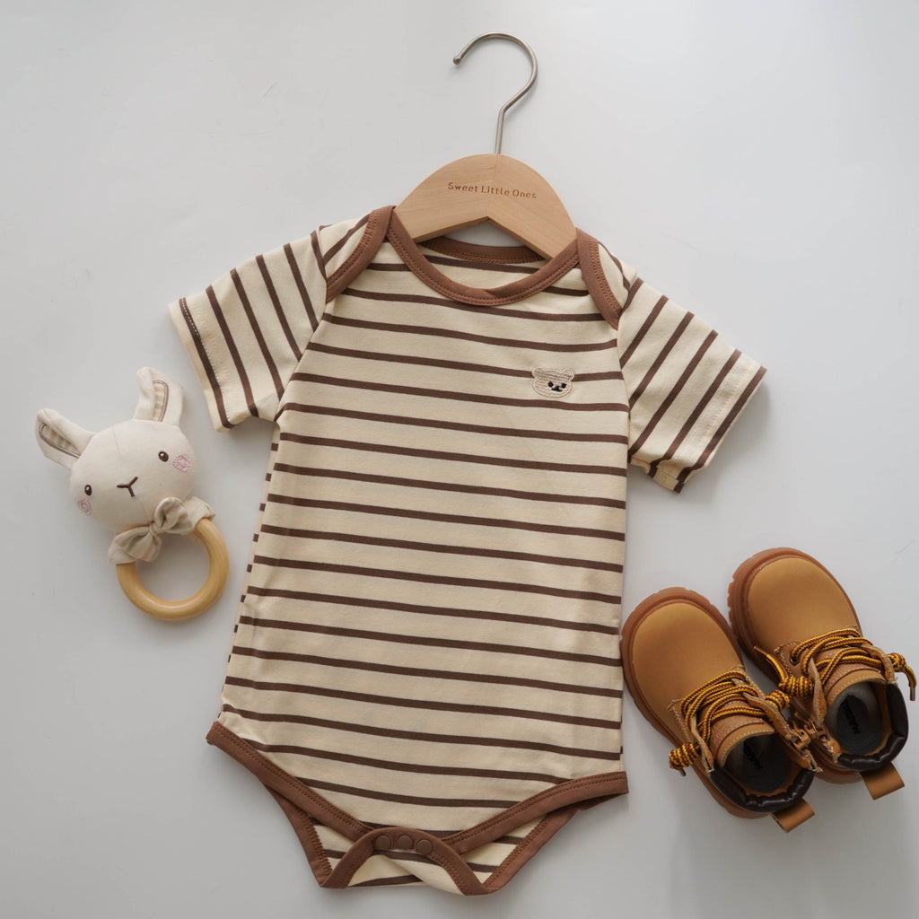 Daily Line Bear Brown Romper