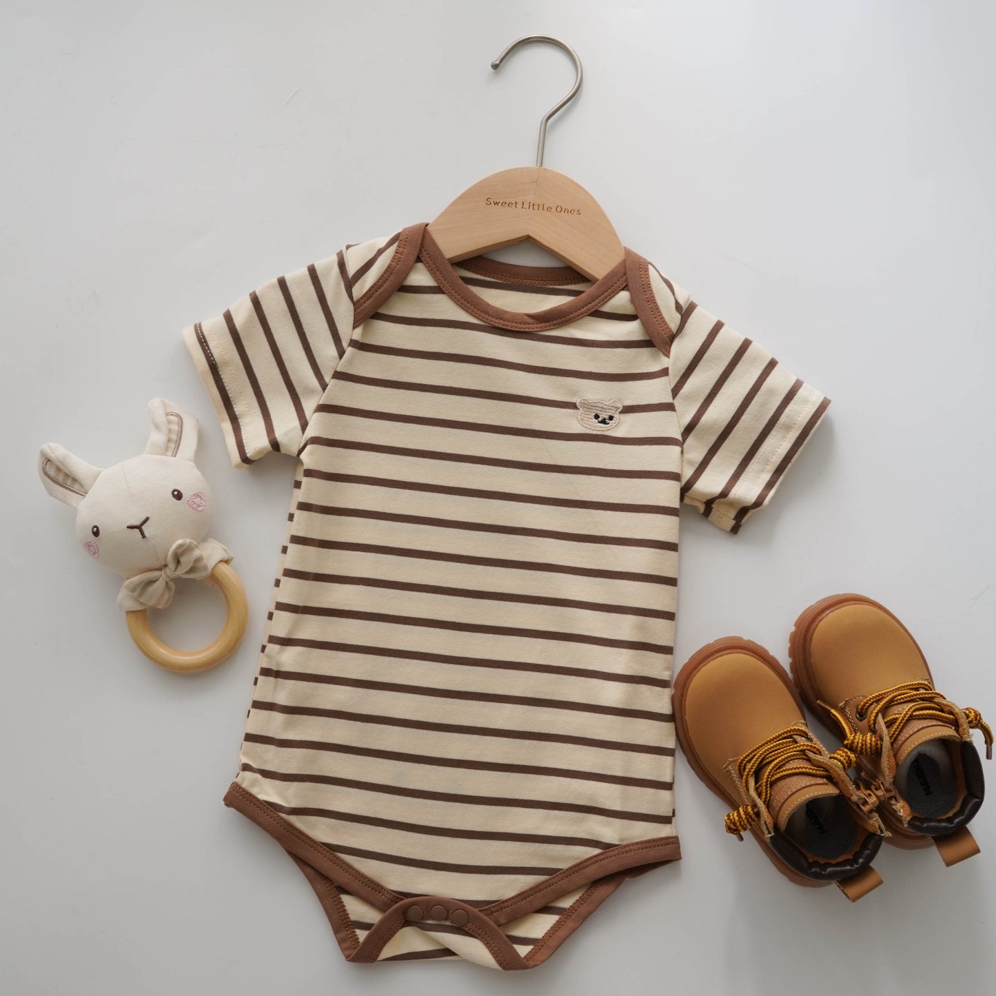 Daily Line Bear Brown Romper