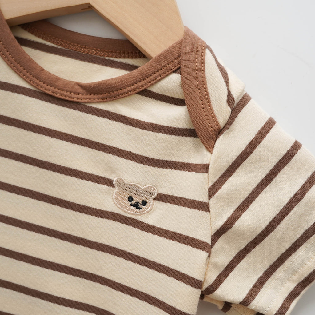 Daily Line Bear Brown Romper