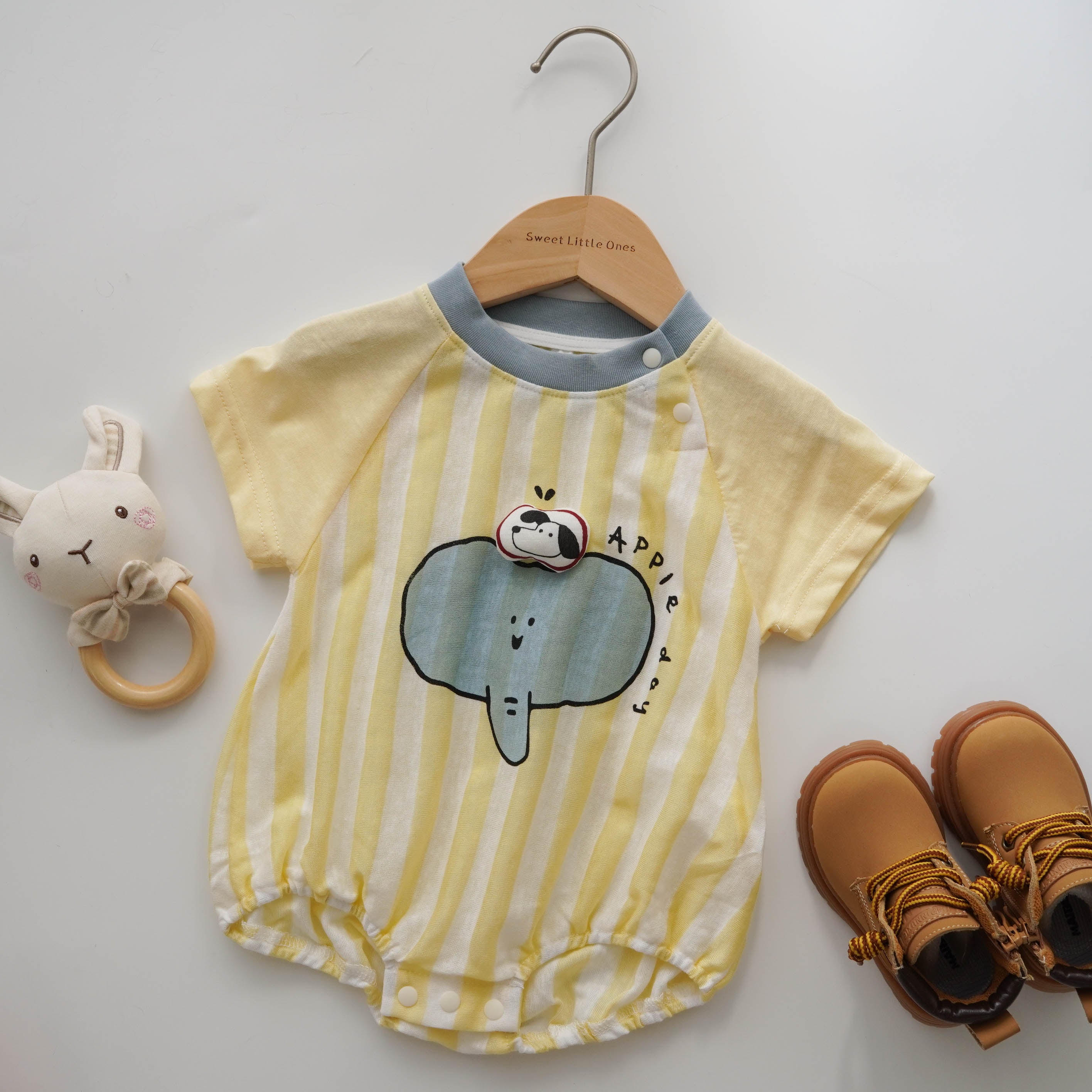 Apple Day Elephant Romper
