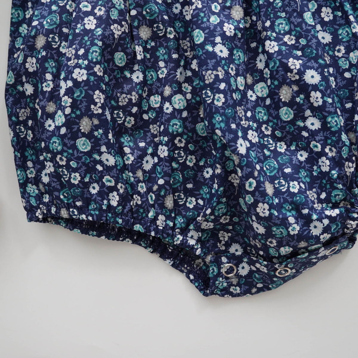 Floral Printing Blue Romper with Hairband
