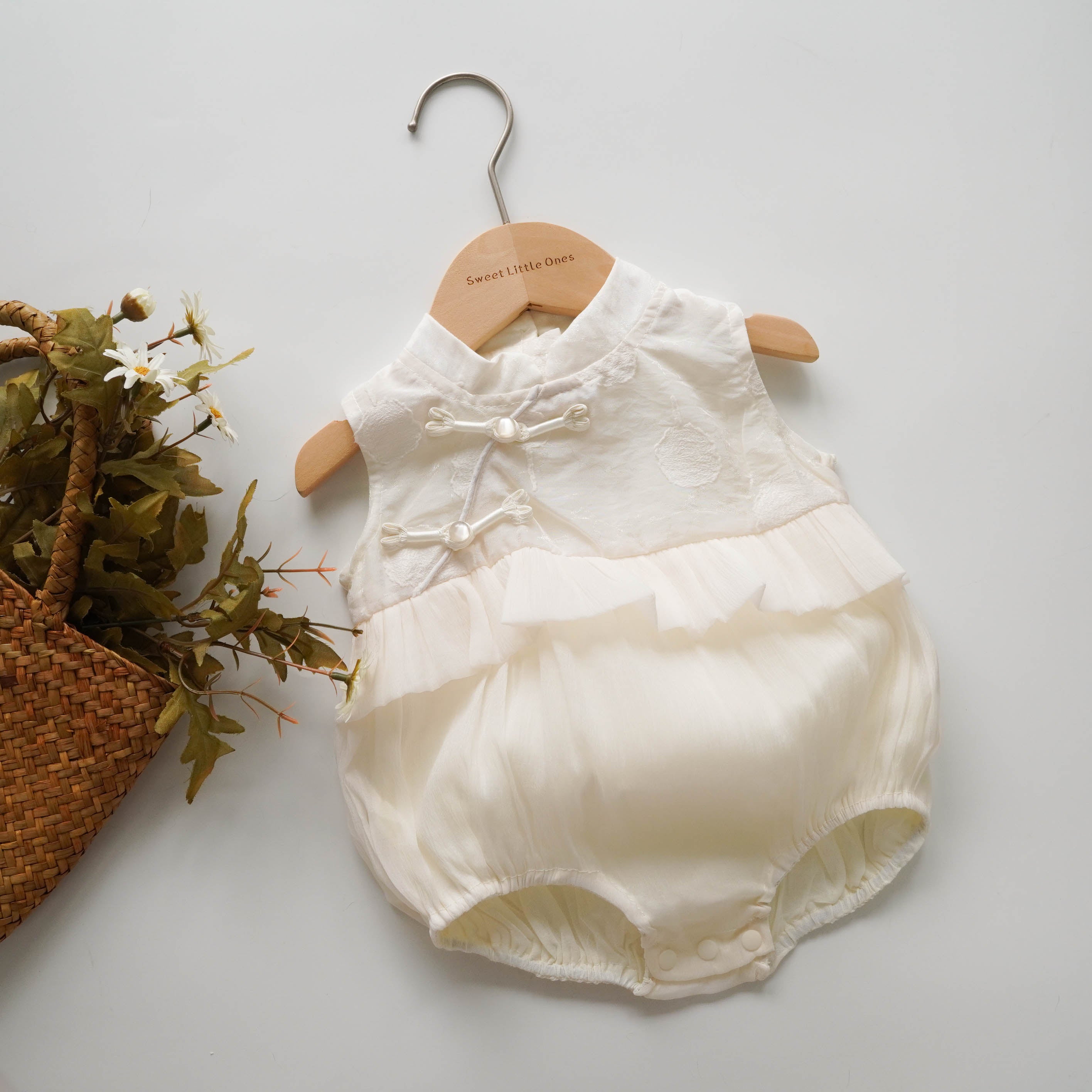 Plain Elegant Chinese Romper