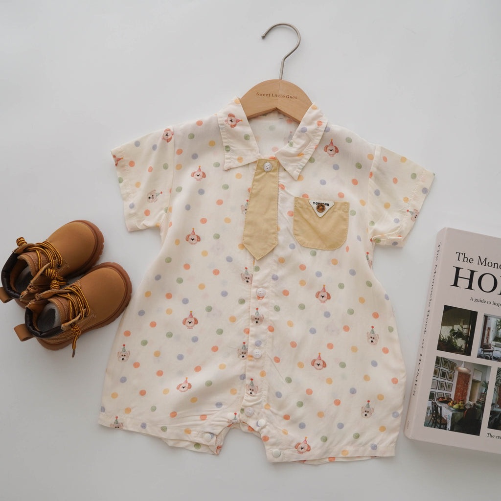 Color Dot Baby Boy Overall