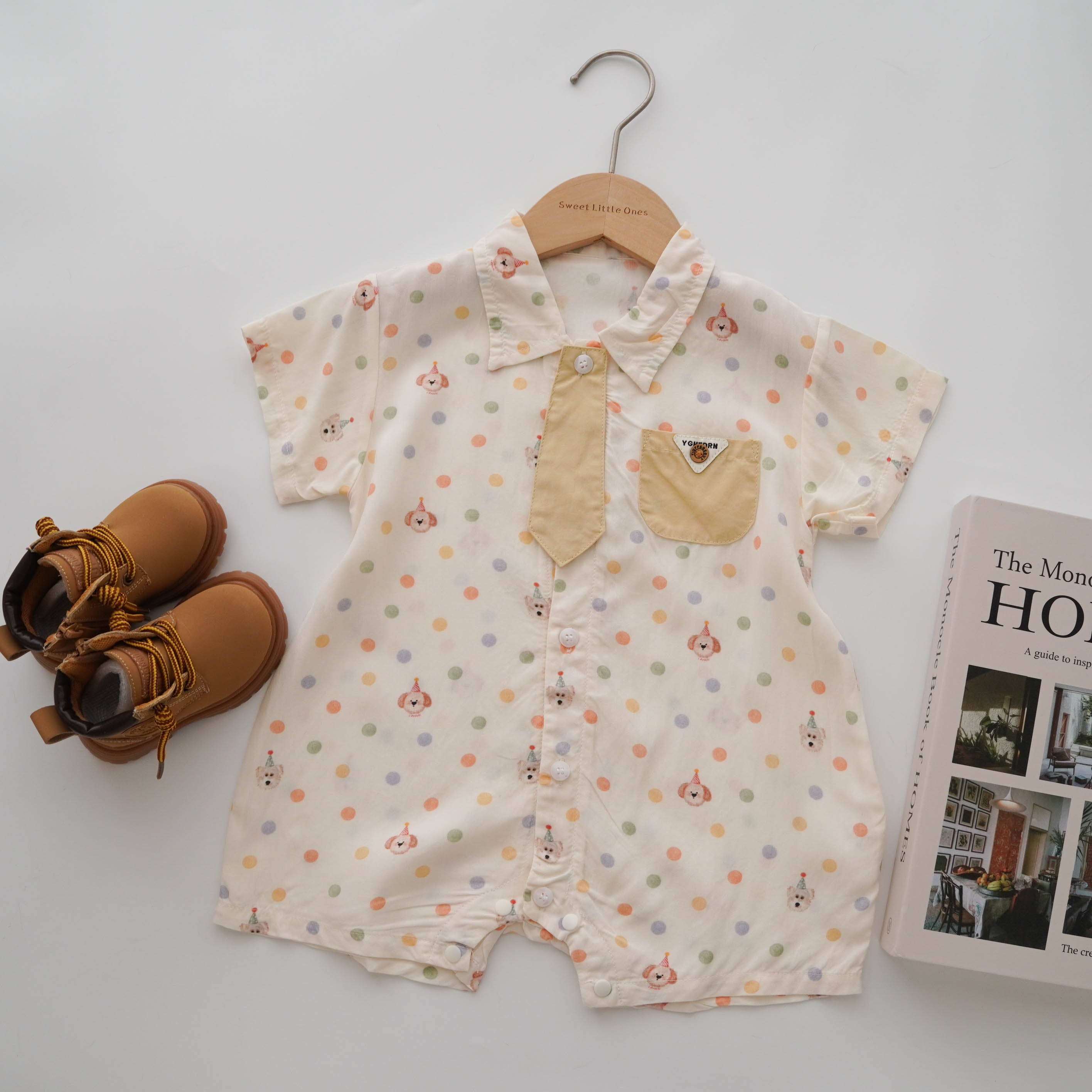 Color Dot Baby Boy Overall
