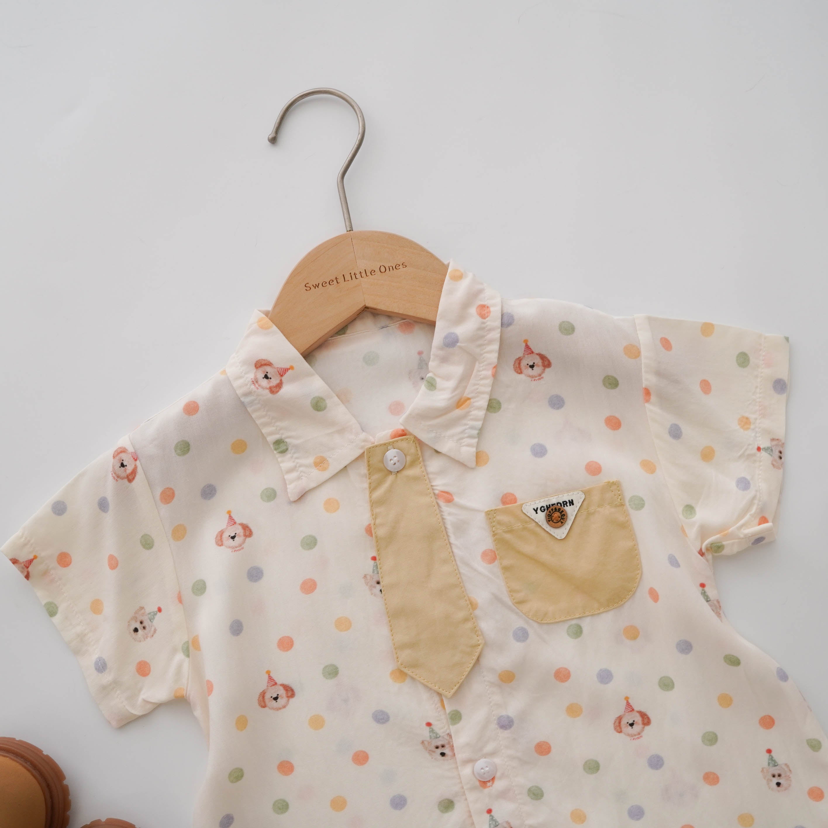 Color Dot Baby Boy Overall