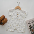 Animal Print Buttoned Romper (Size 66 & 73)