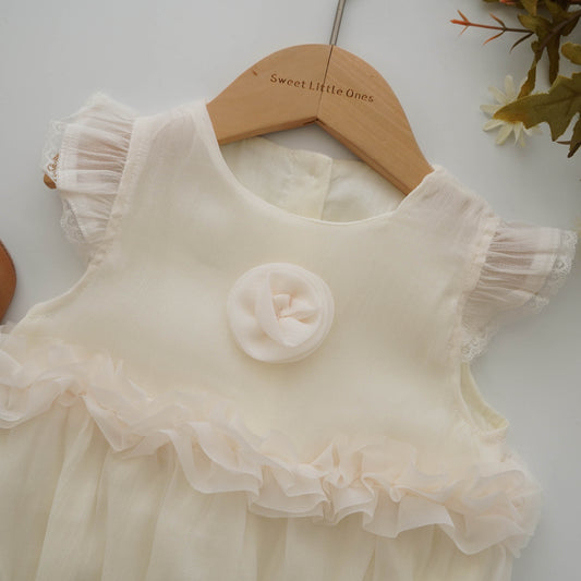 Elegant Princess Beige Romper
