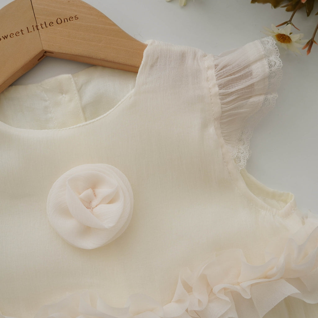 Elegant Princess Beige Romper
