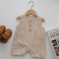 Buttoned Overall in Beige