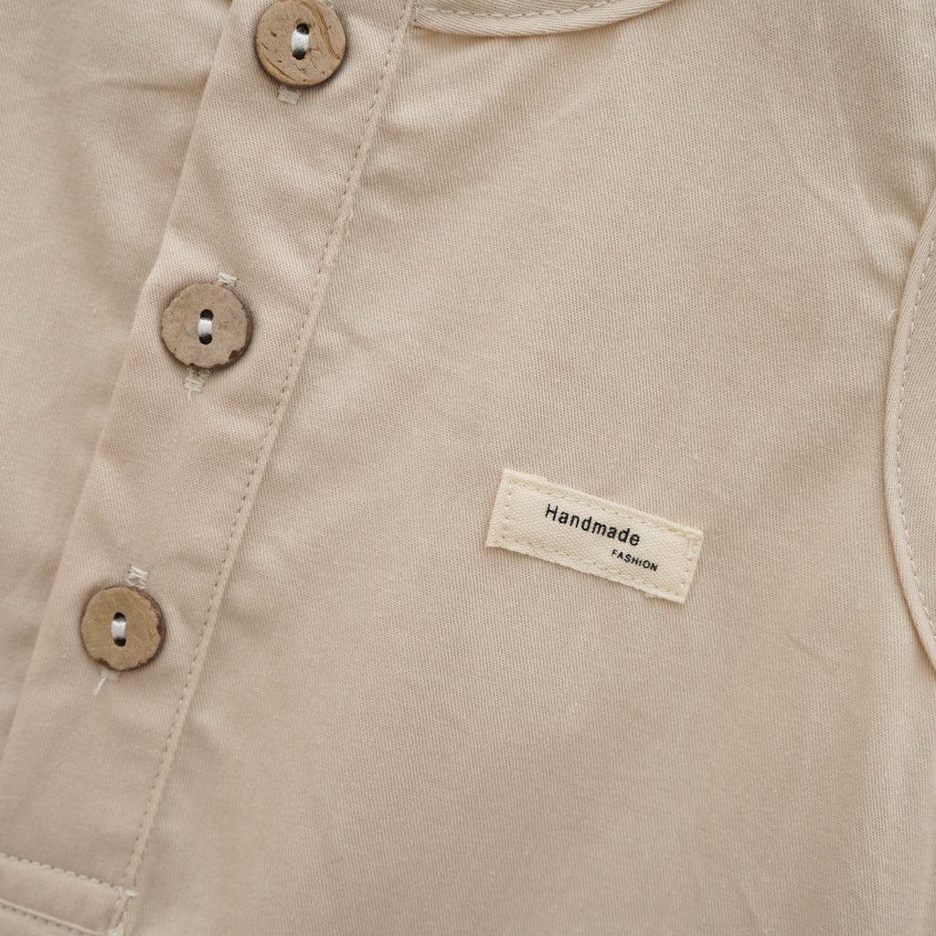 Buttoned Overall in Beige