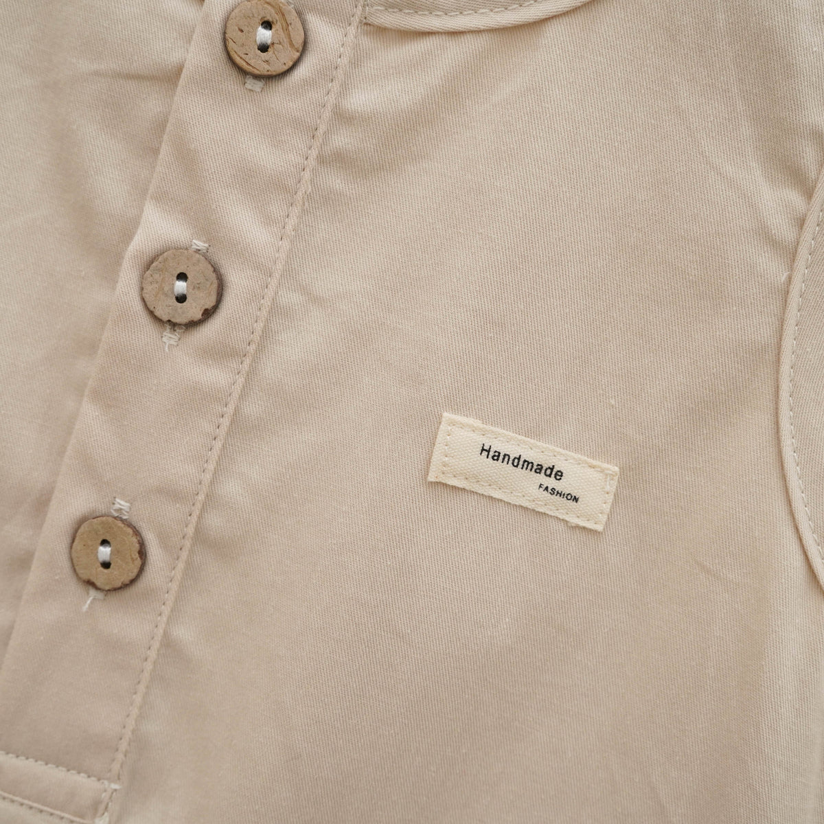 Buttoned Overall in Beige