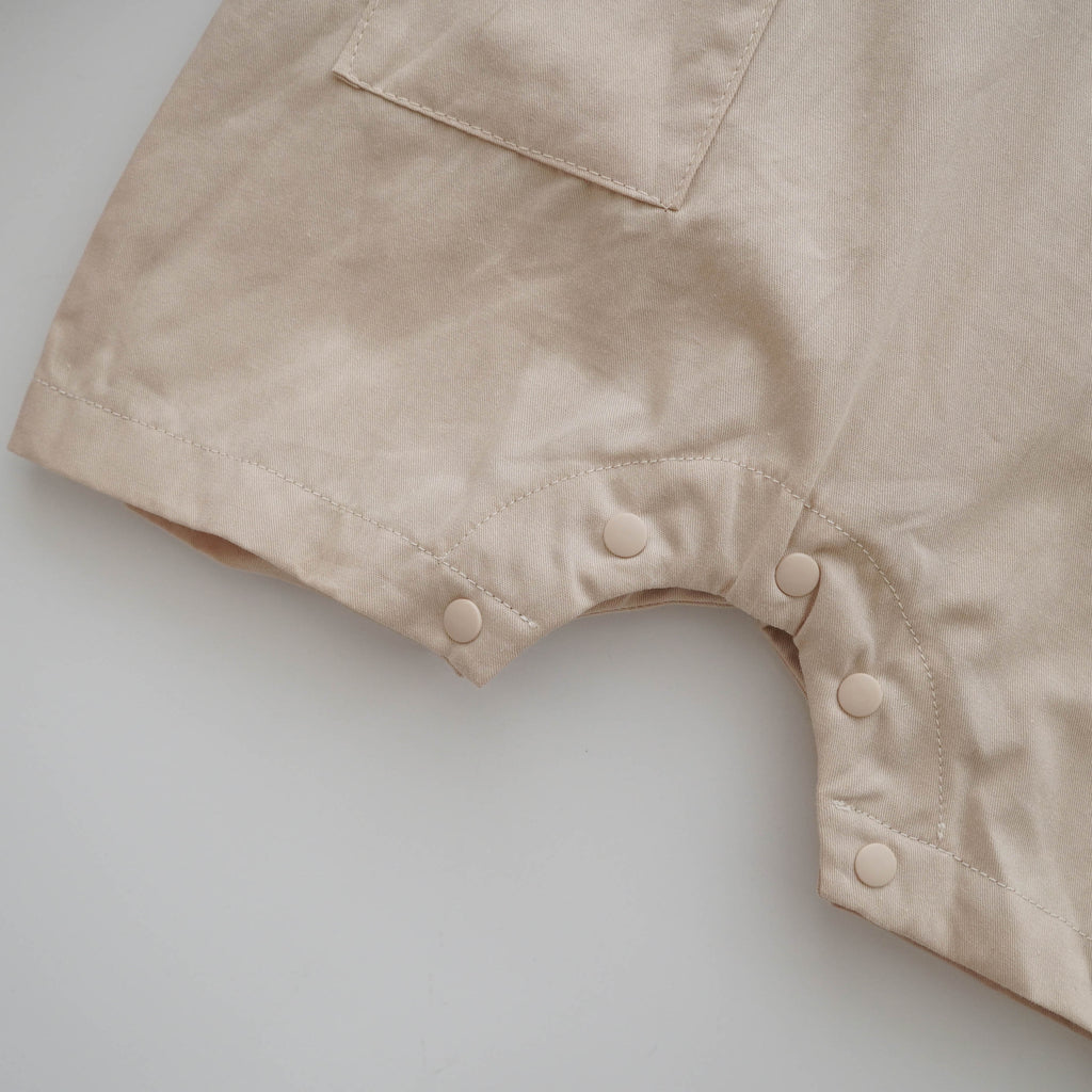 Buttoned Overall in Beige