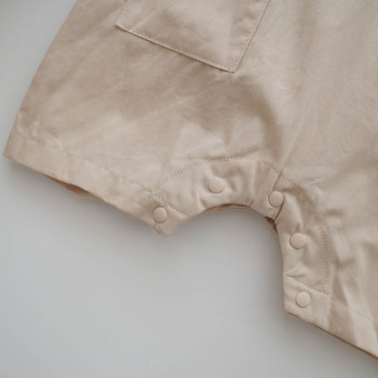 Buttoned Overall in Beige