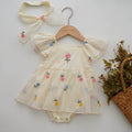 Summer Embroidery Baby Romper
