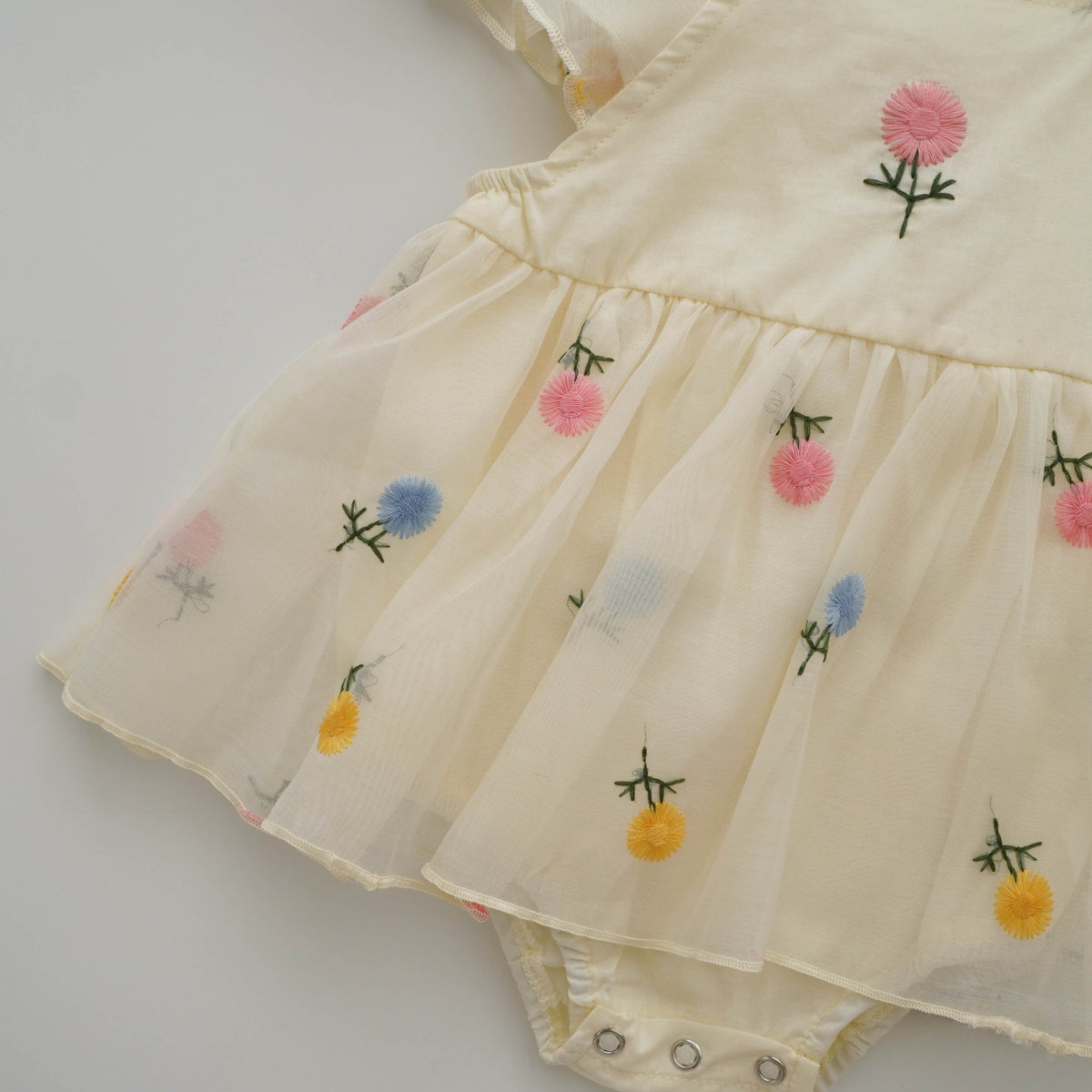 Summer Embroidery Baby Romper