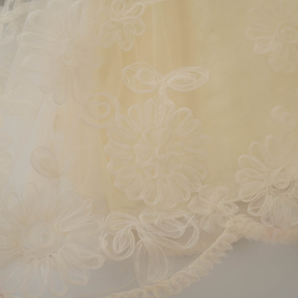 Flower Mesh Details Dress
