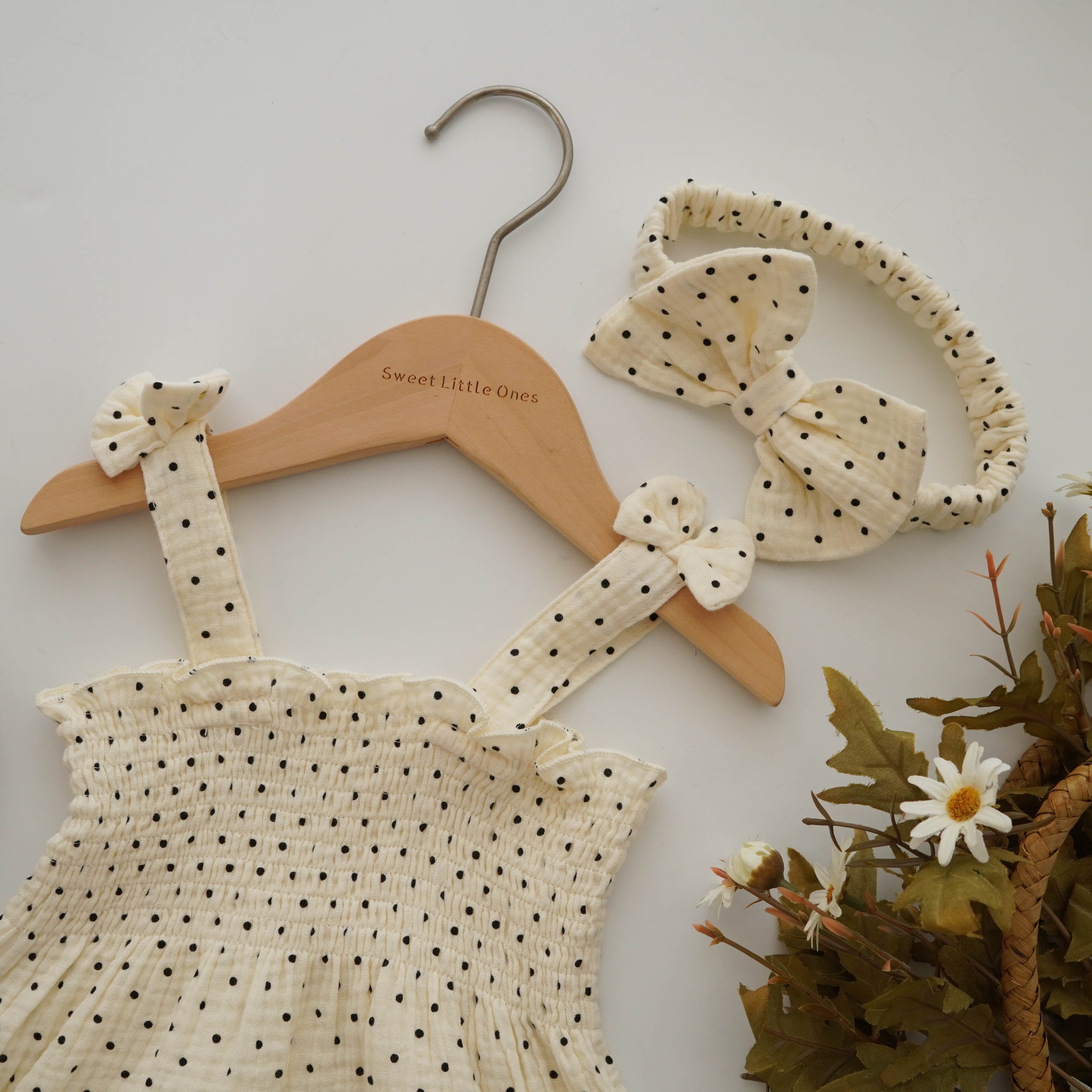 Cotton Casual Romper with Hairband