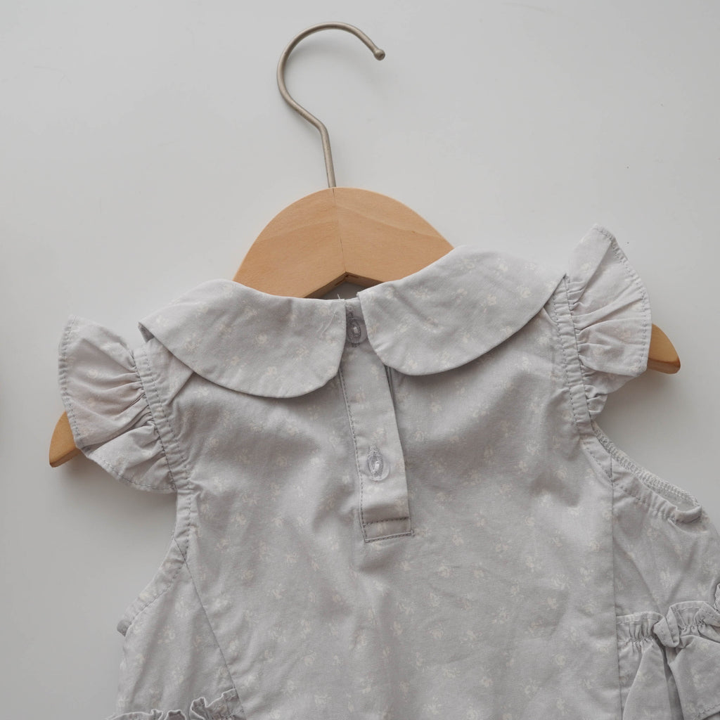 Smoky Blue Layered Romper