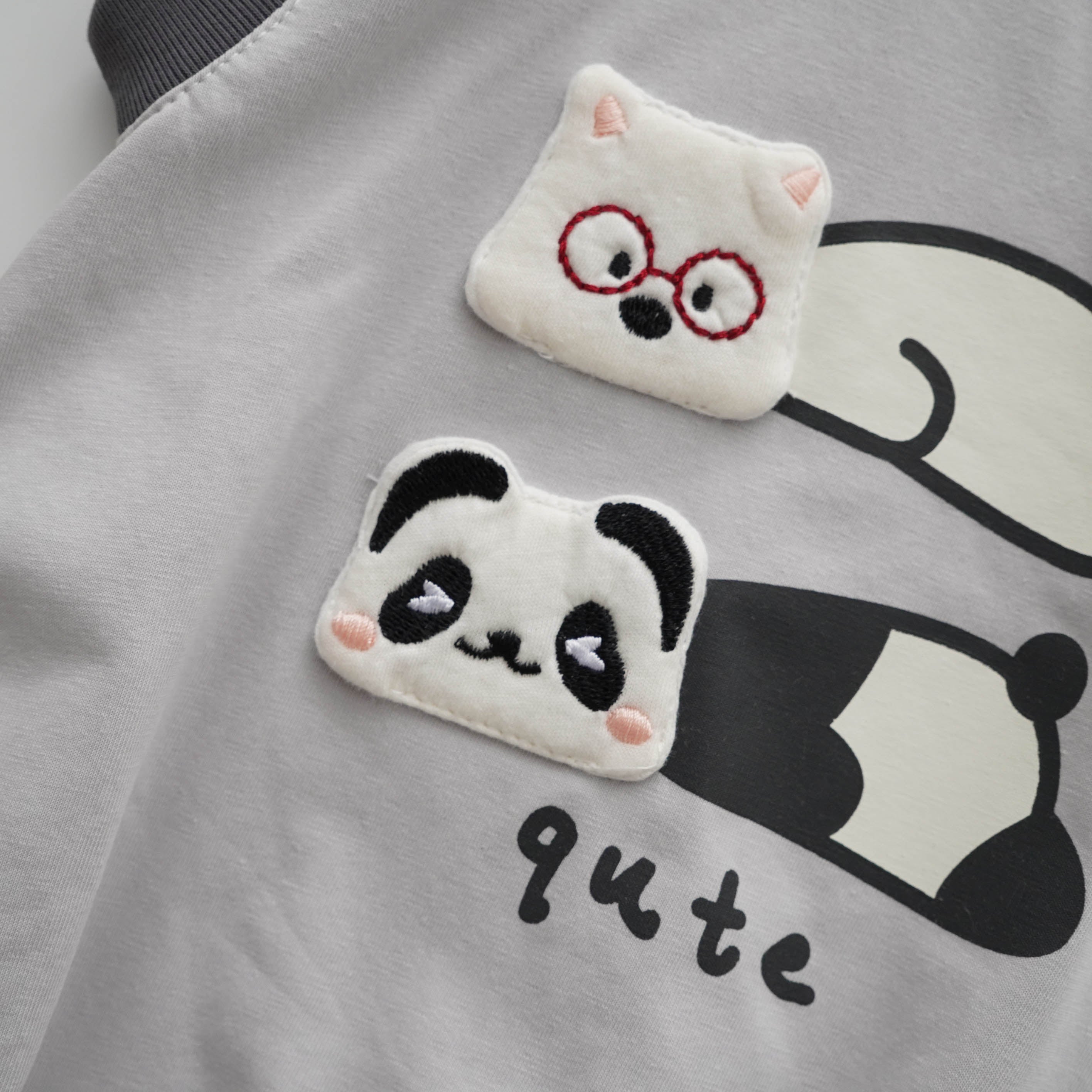 Laying Panda & Friends Romper