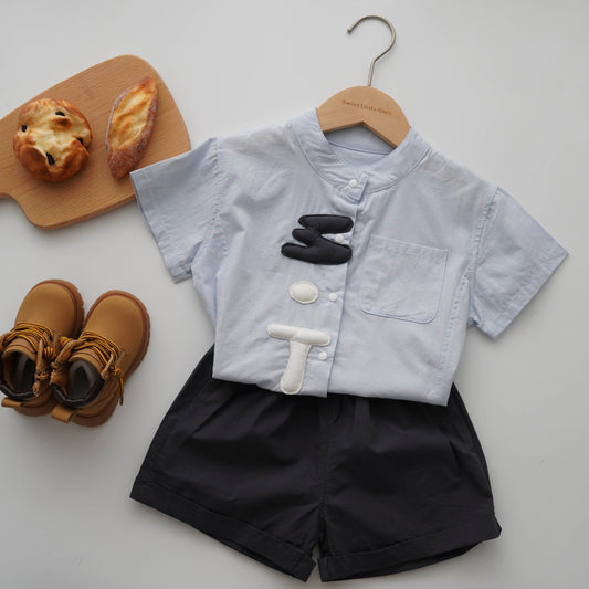 Light Blue Designed Top & Pants
