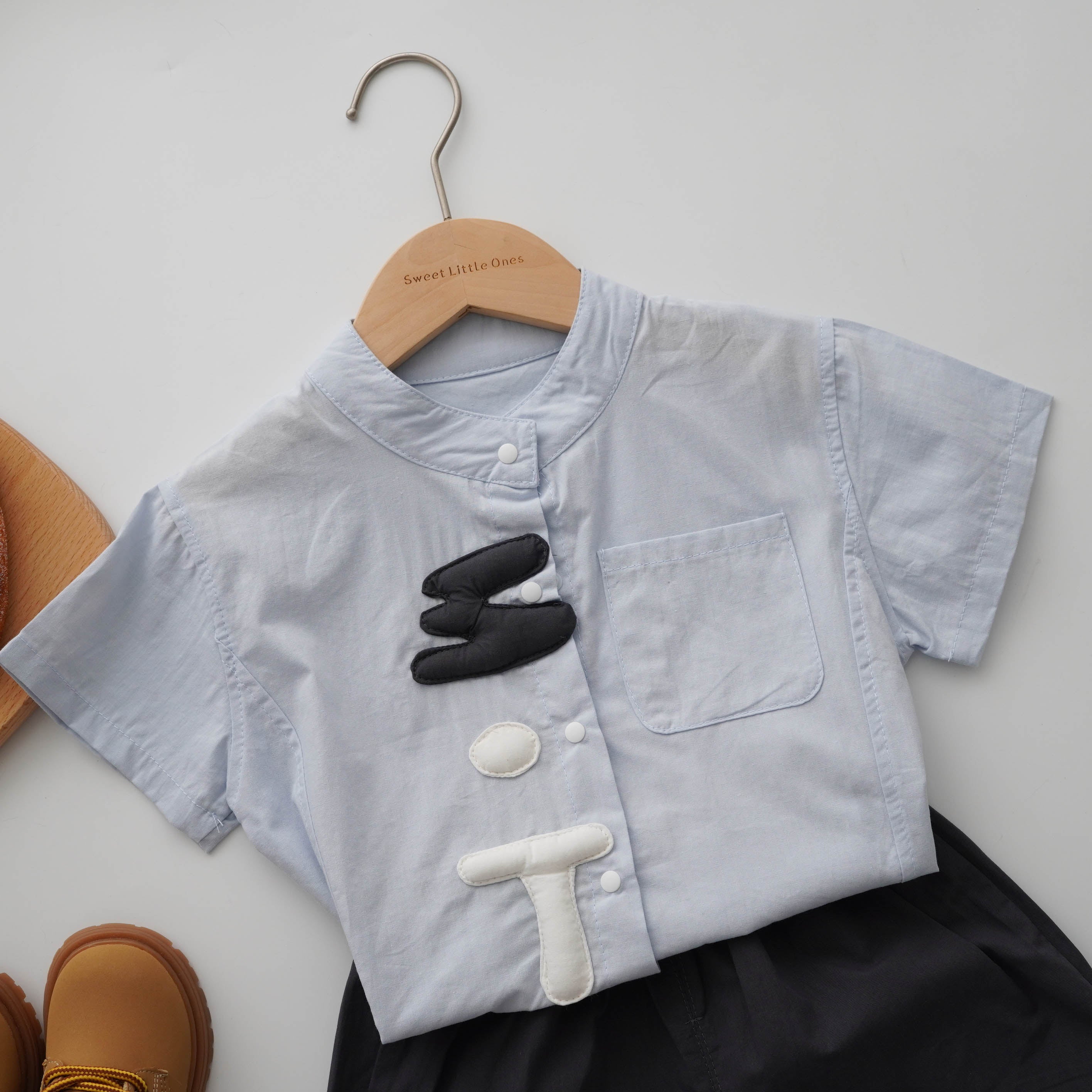 Light Blue Designed Top & Pants