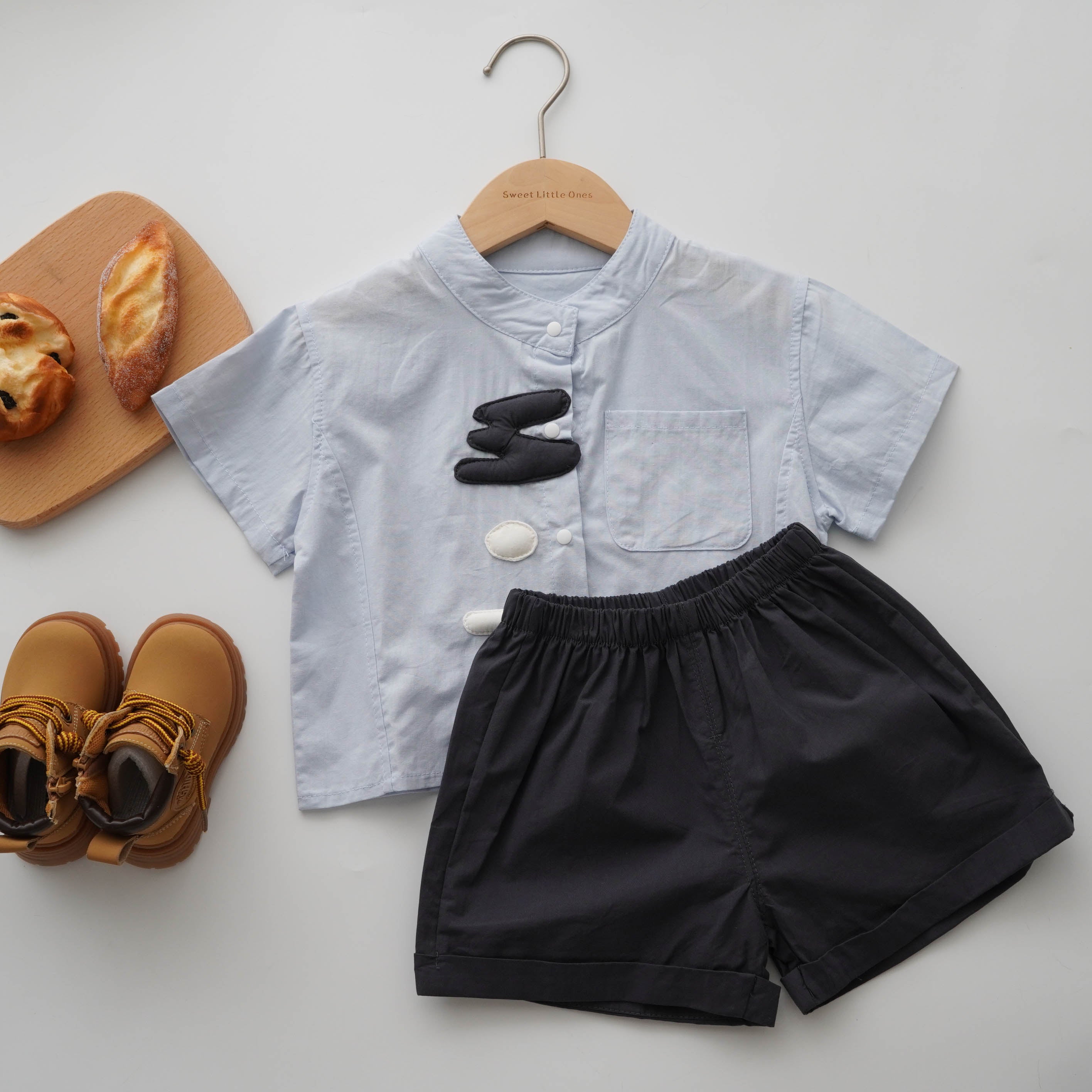 Light Blue Designed Top & Pants