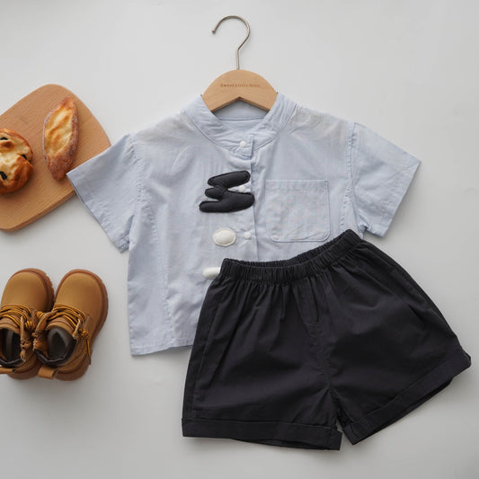 Light Blue Designed Top & Pants