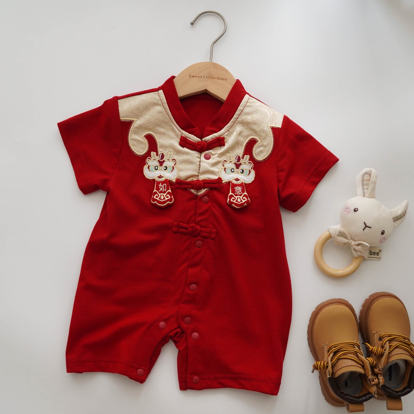 Ru Yi Lion Chinese Romper