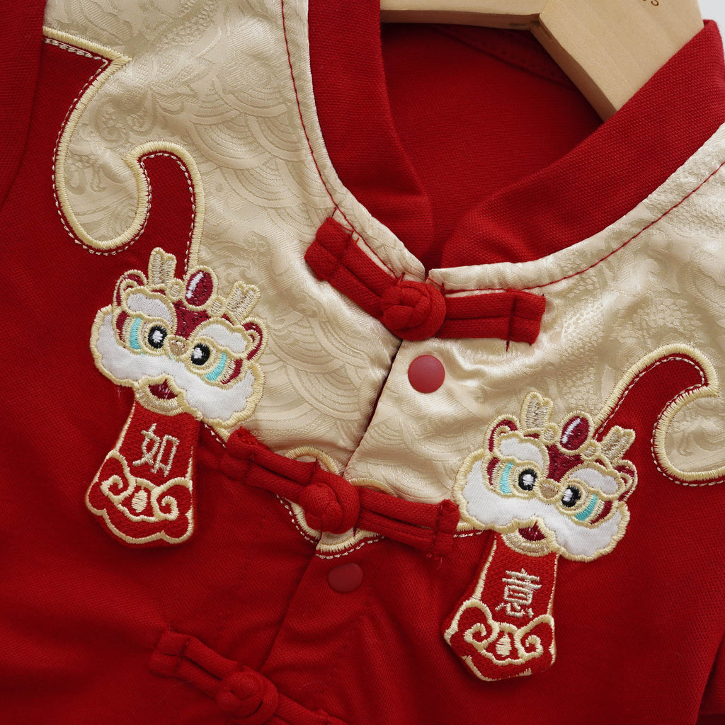 Ru Yi Lion Chinese Romper