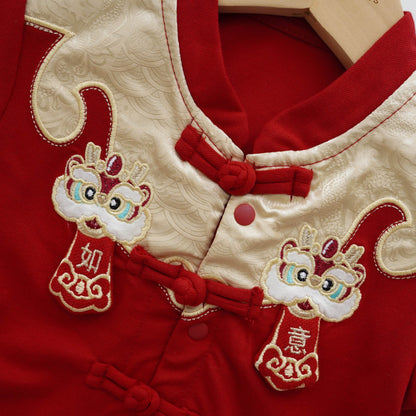 Ru Yi Lion Chinese Romper