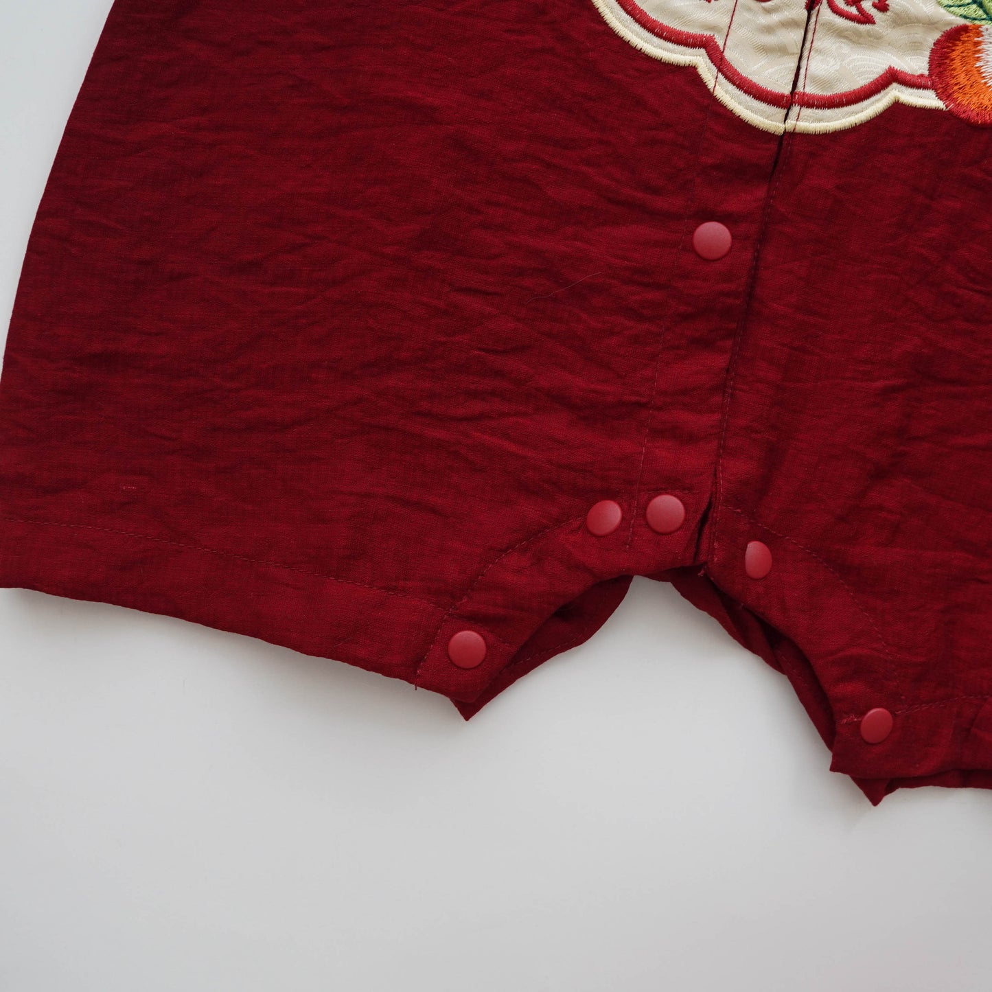 Embroidery Tangerine Chinese Romper
