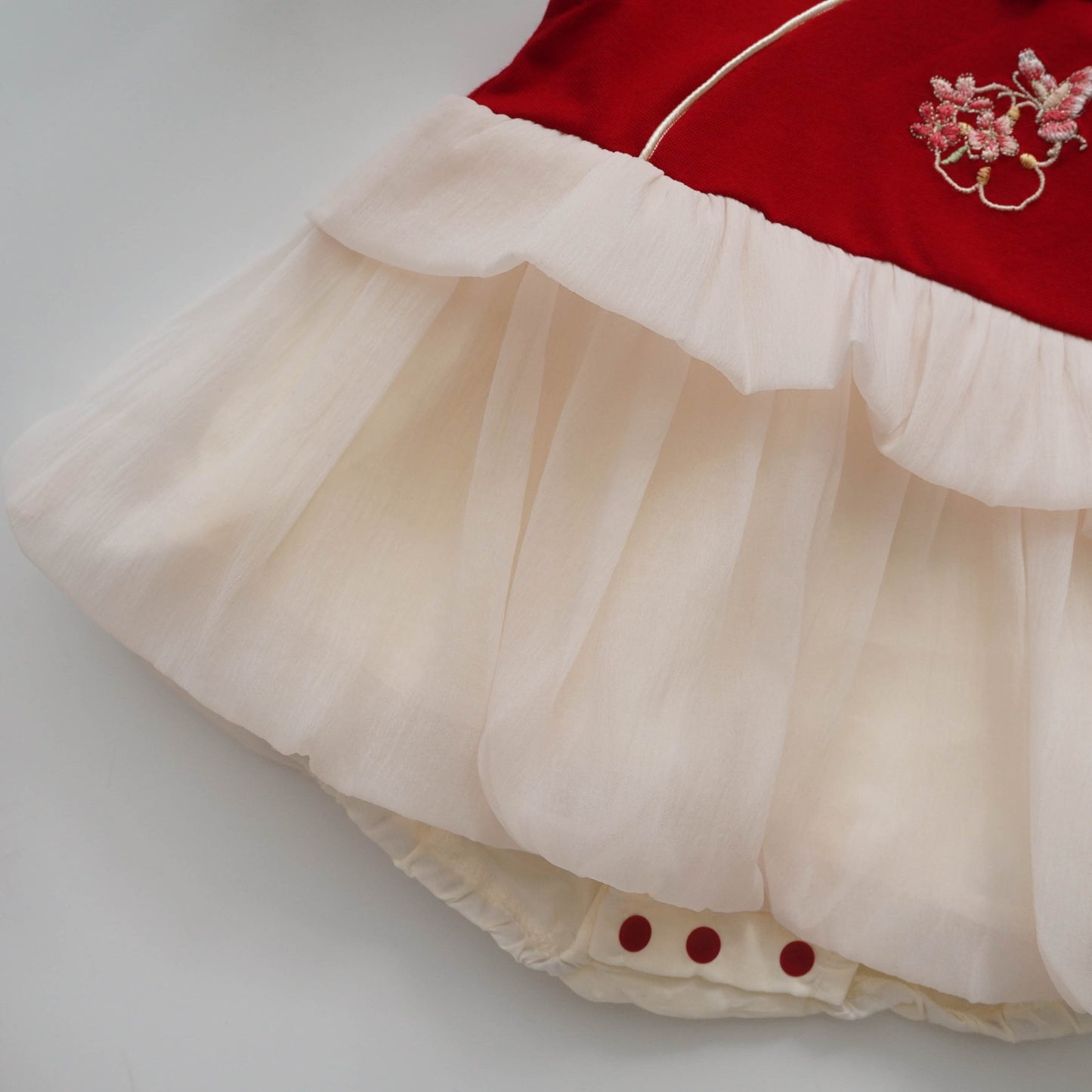 Embroidery Butterfly Chinese Romper
