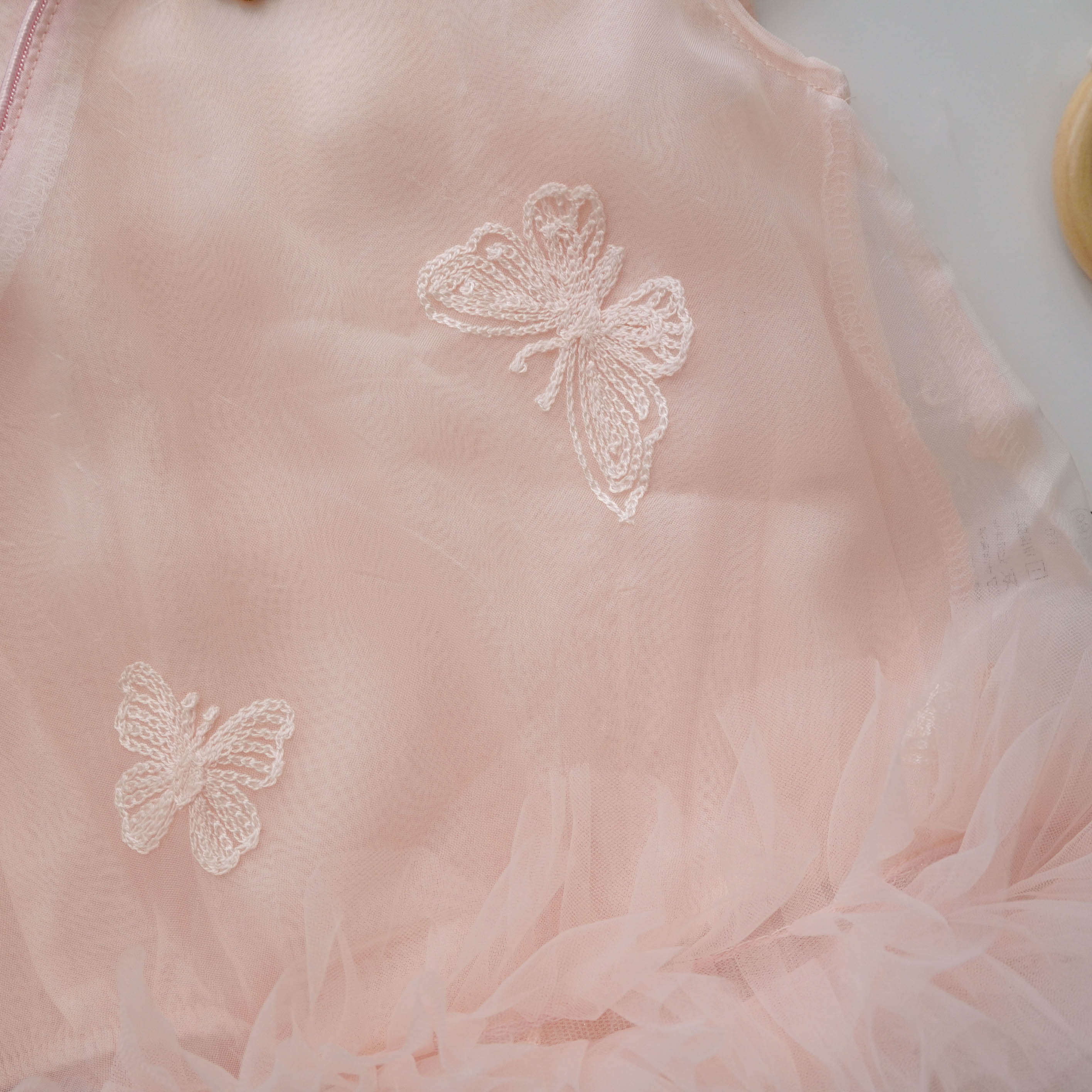 Pastel Pink Mesh Chinese Romper