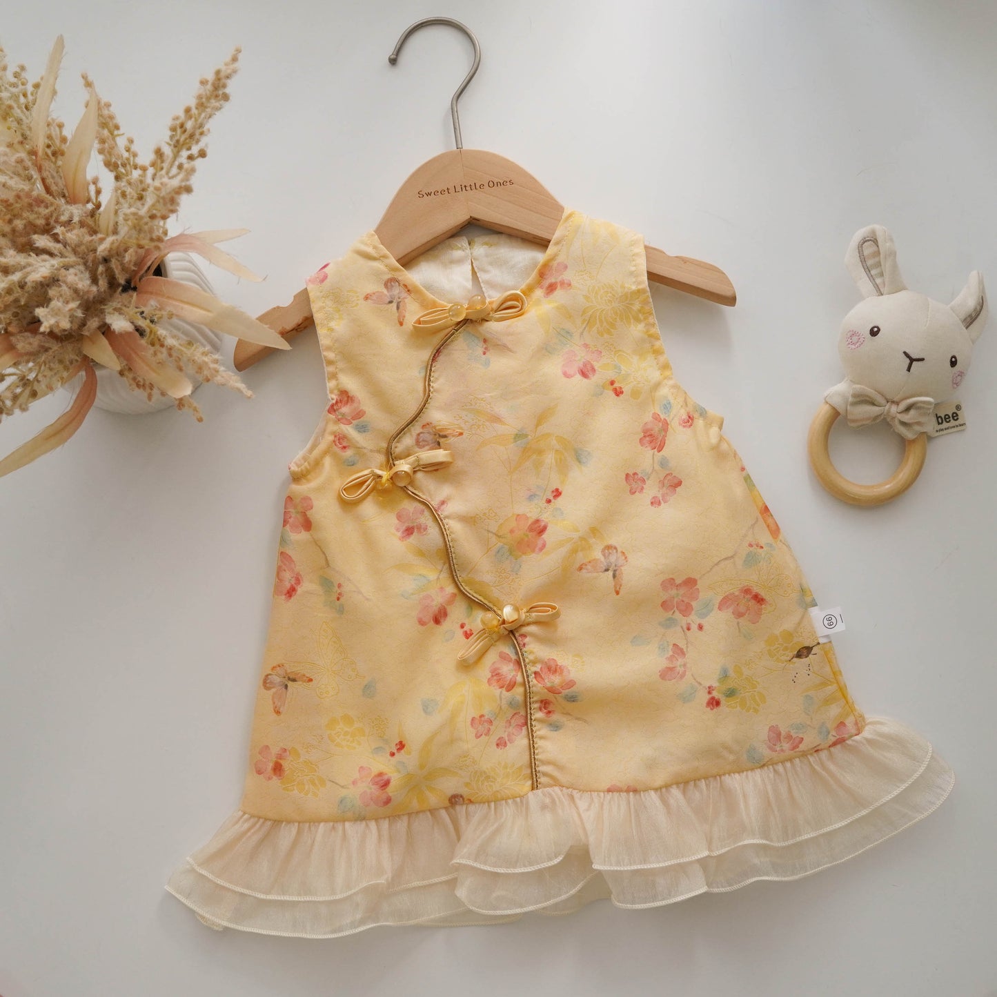 Summer Gold Modern Cheongsam Romper
