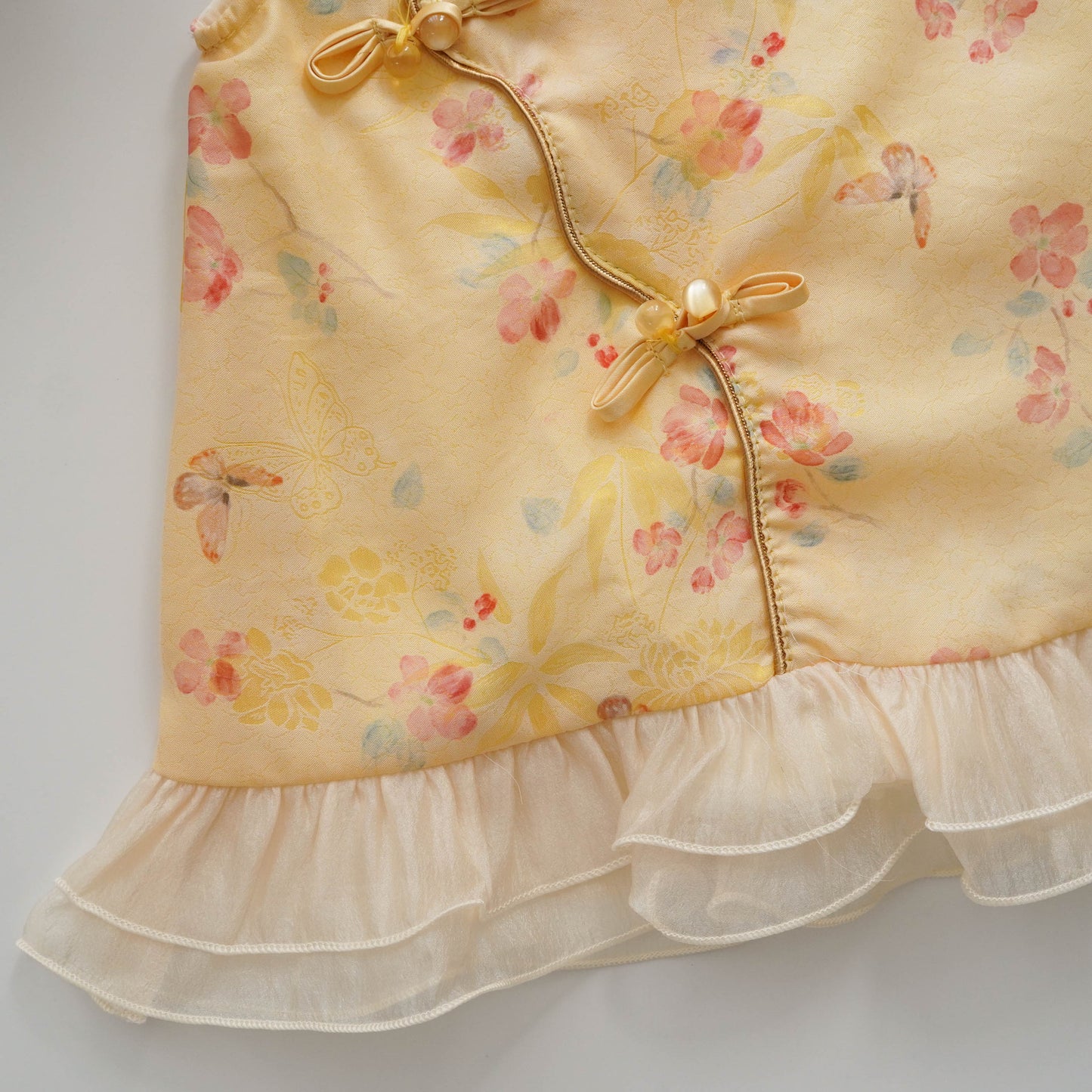 Summer Gold Modern Cheongsam Romper