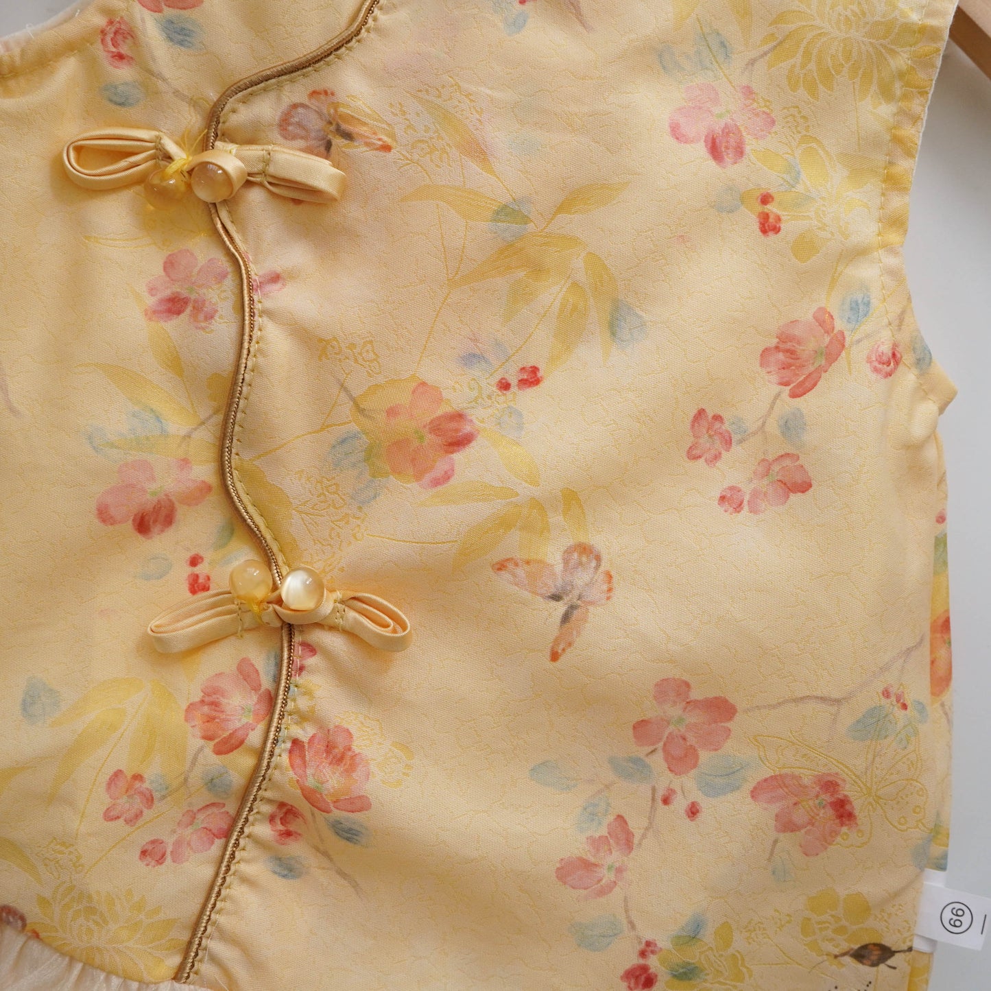 Summer Gold Modern Cheongsam Romper