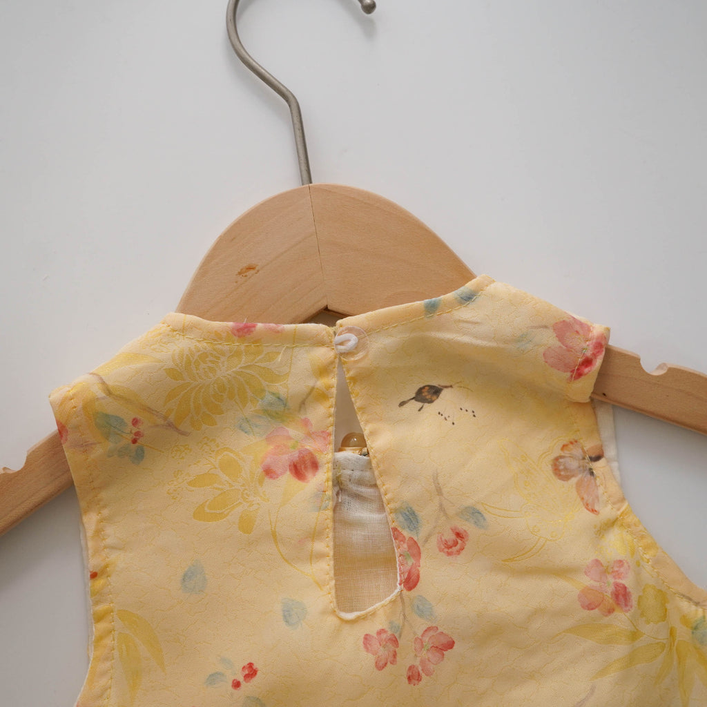 Summer Gold Modern Cheongsam Romper
