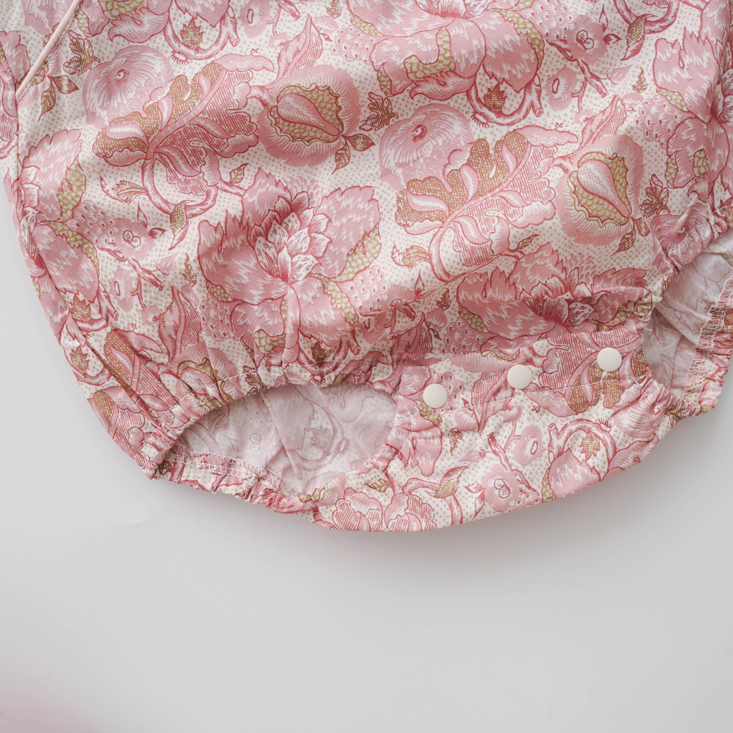 Printed Flower Ruffled Sleeves Cheongsam