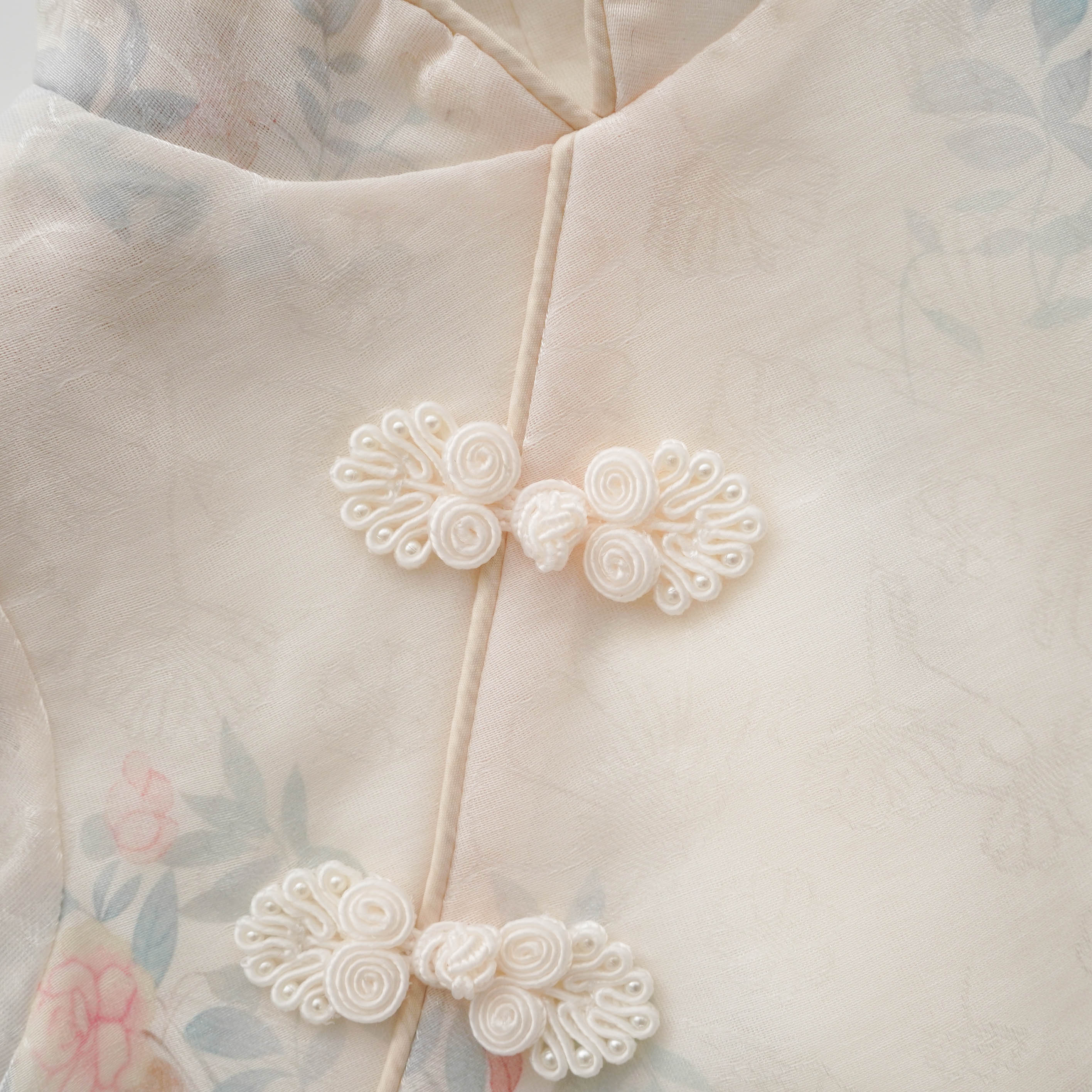 Puff Sleeves Chinese Romper