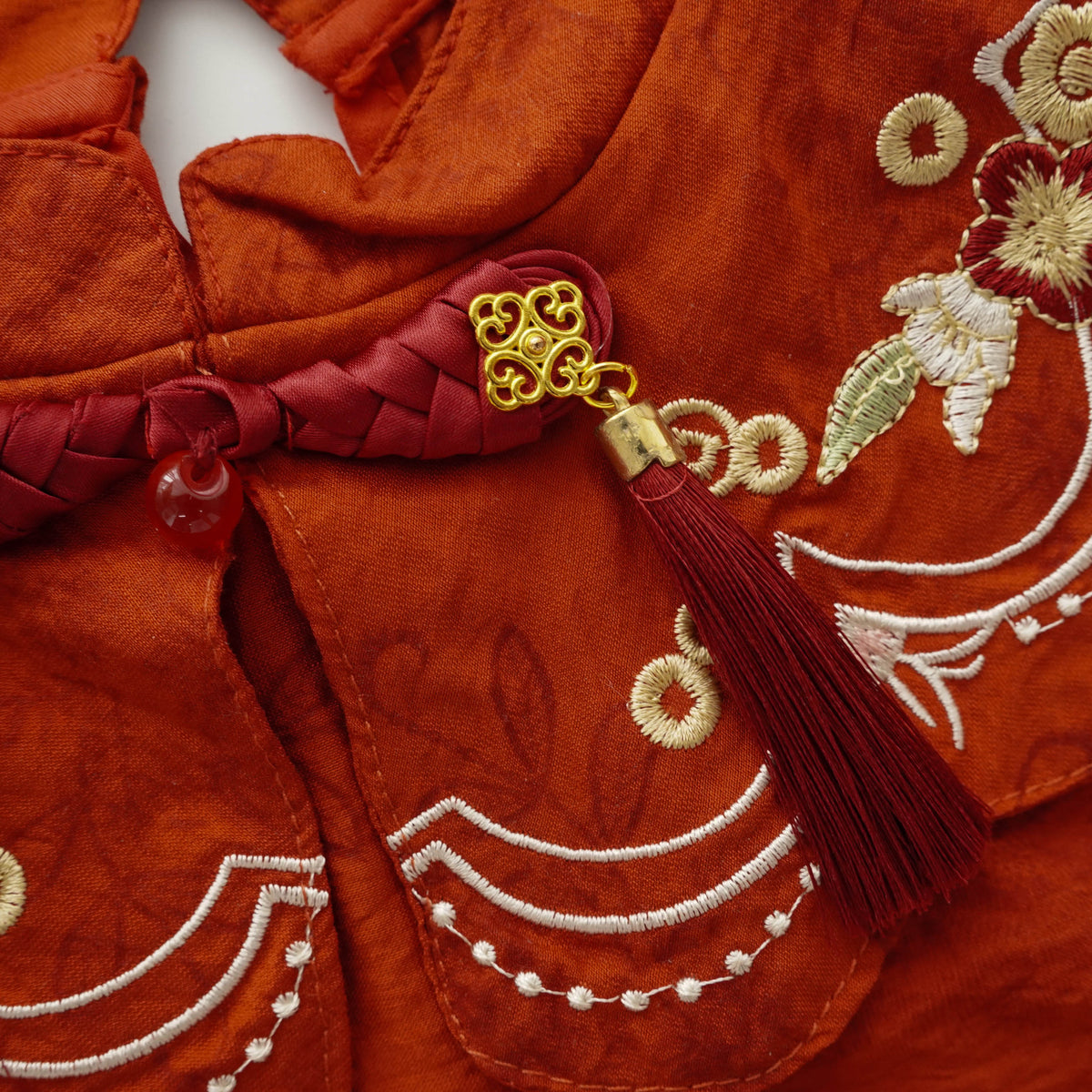 Classy Embroidery Red Cheongsam