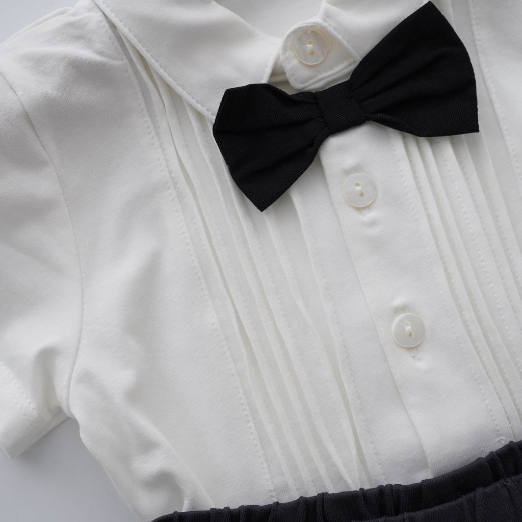 Classic Gentleman Romper with Pants Set
