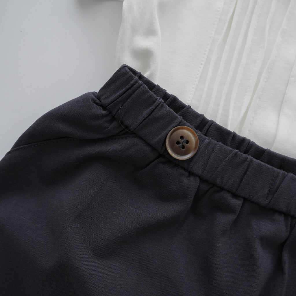 Classic Gentleman Romper with Pants Set