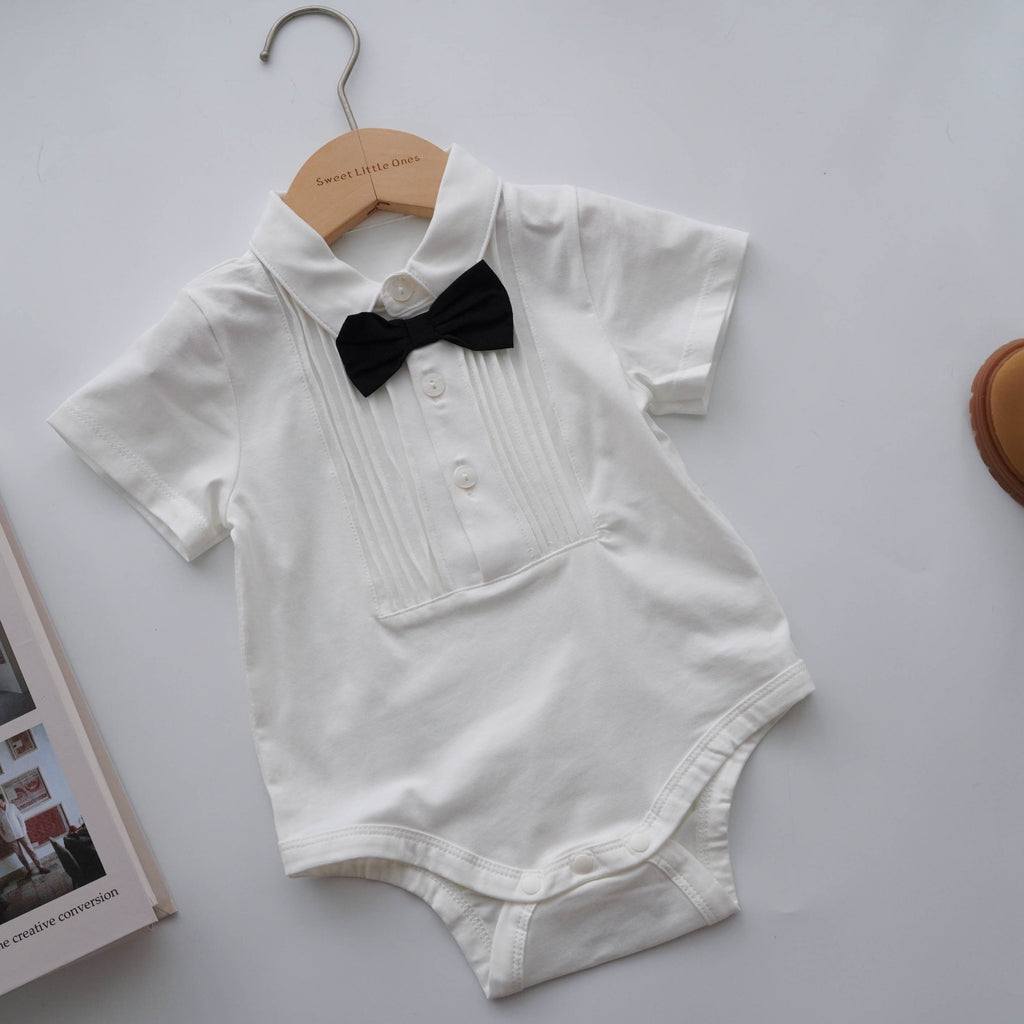 Classic Gentleman Romper with Pants Set