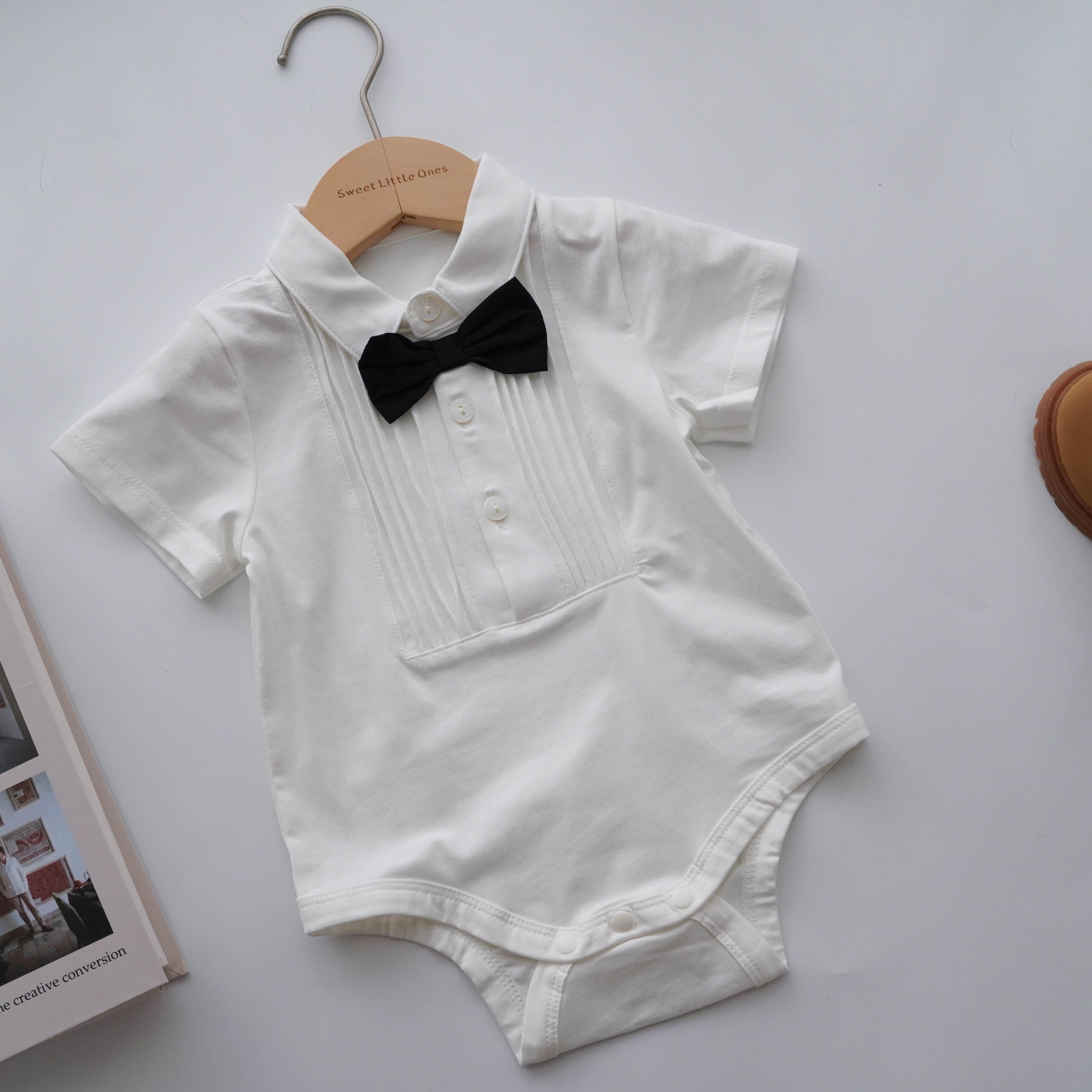 Classic Gentleman Romper with Pants Set
