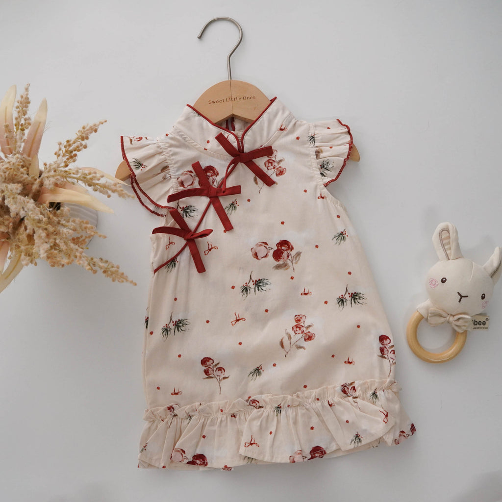 Ruffled Sleeves Modern Cheongsam