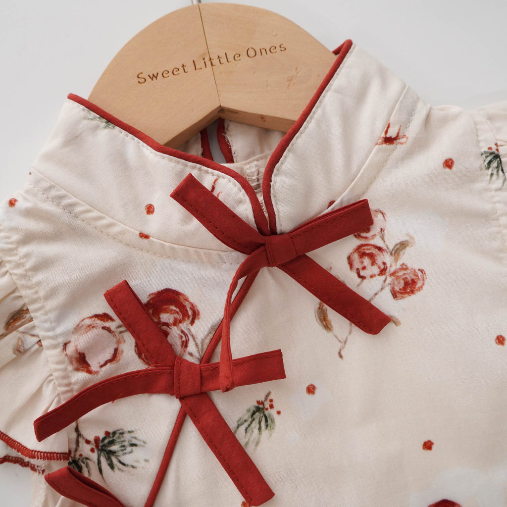 Ruffled Sleeves Modern Cheongsam