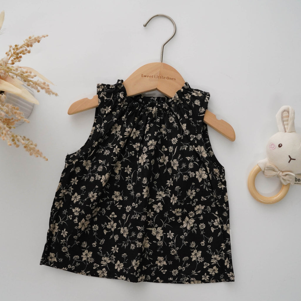 Vintage Floral Sleeves Top and Pants Set