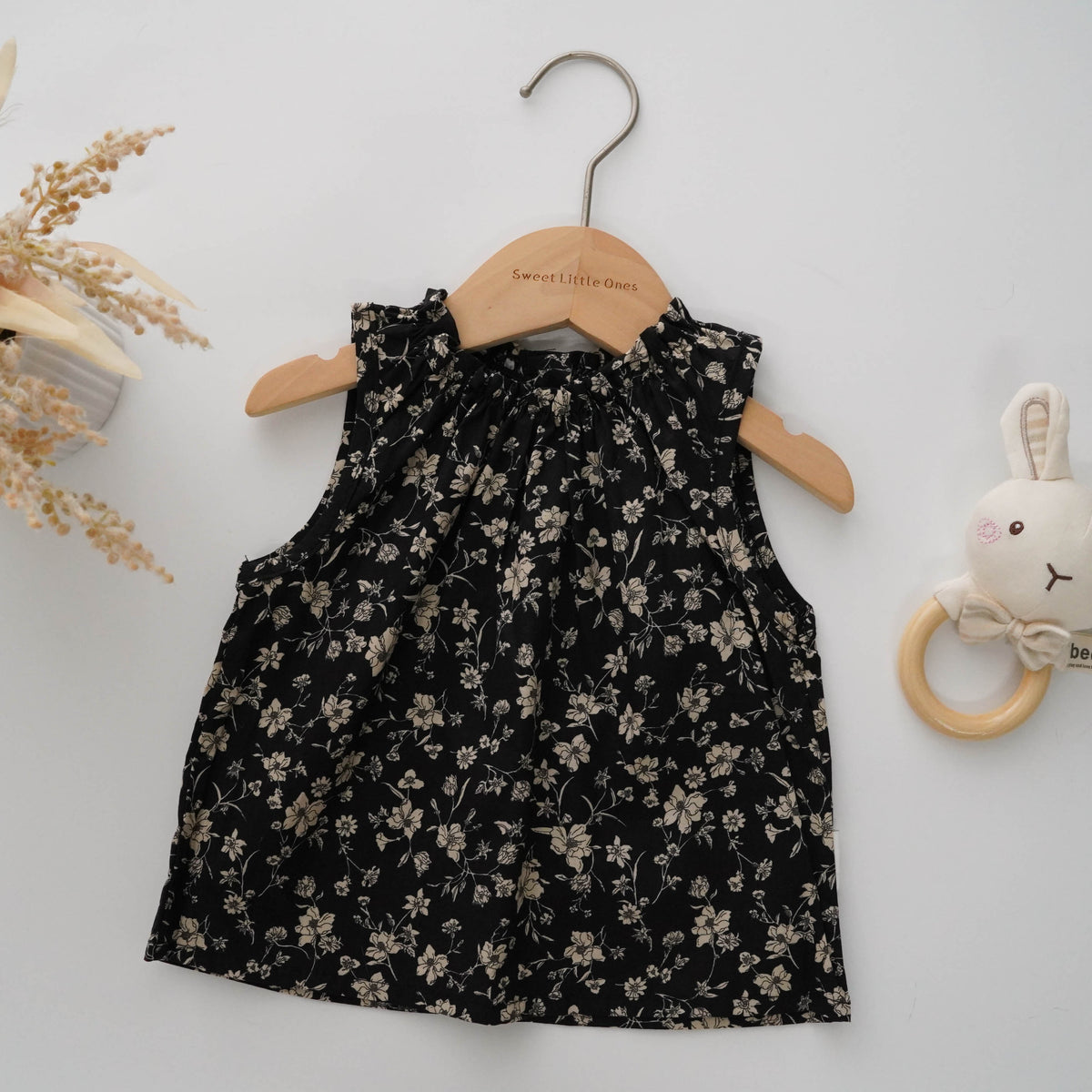 Vintage Floral Sleeves Top and Pants Set