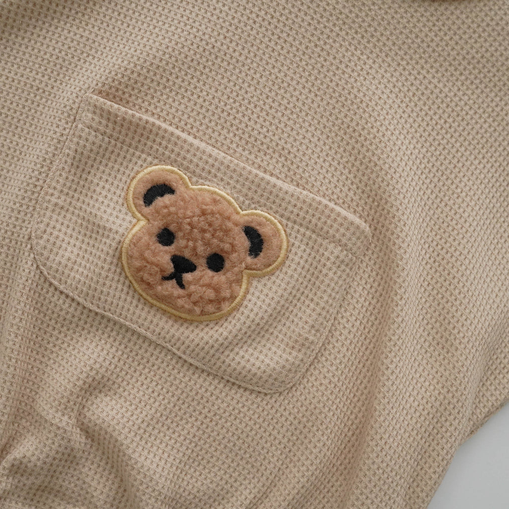 Loose Bear Waffle Romper