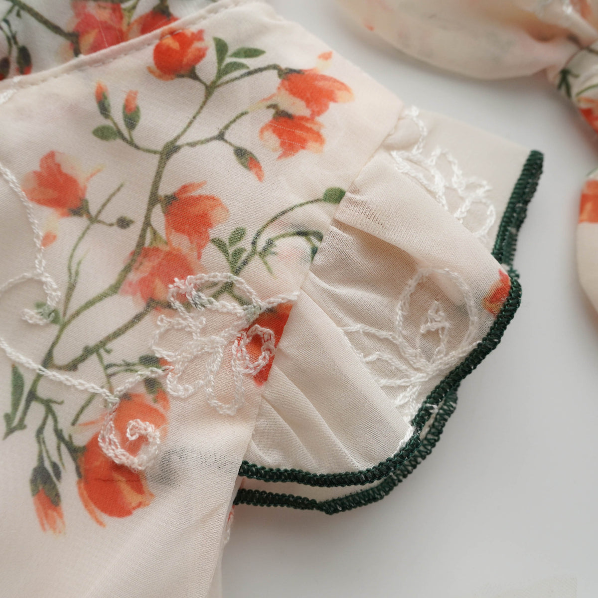 Chinese Ruffled Cheongsam with Hairband